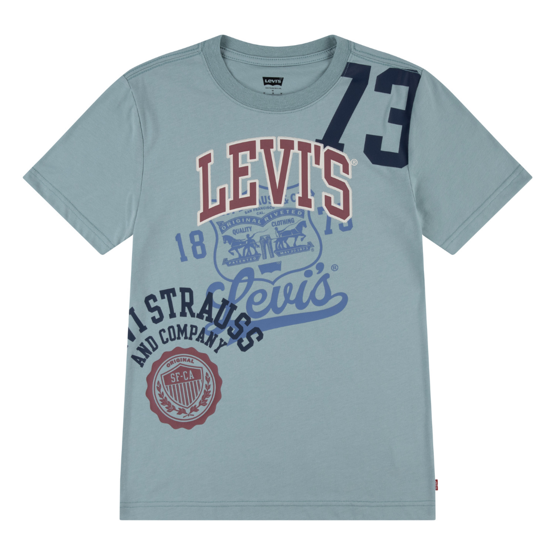 Levi's Reworked Original Tee Blue Surf (Big Kids)