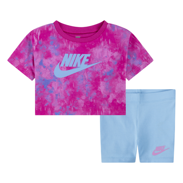 Nike Boxy Tee and Short Set Aquarius Blue (Infant)