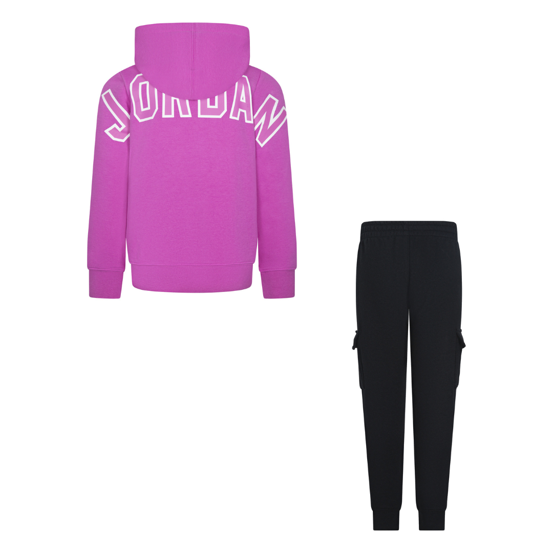 Jordan Y2K Fleece Hoodie &amp; Pants Set Black (Little Kids)