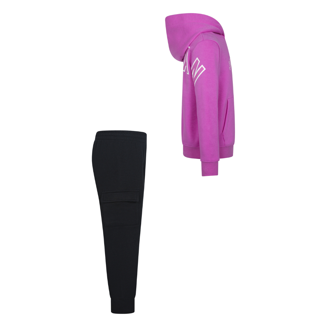 Jordan Y2K Fleece Hoodie &amp; Pants Set Black (Little Kids)