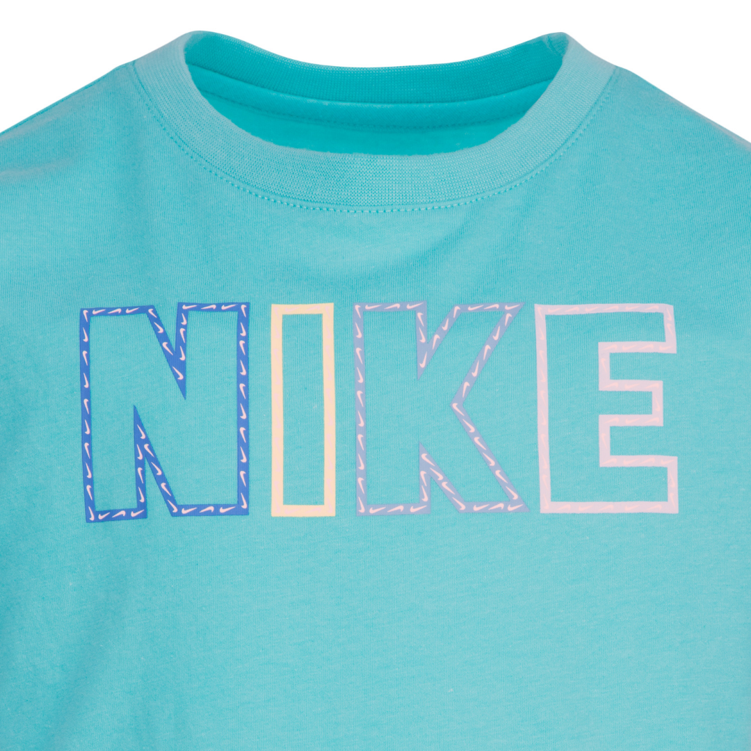Nike Femme Pop Short Sleeve Tee Green Frost (Little Kids)