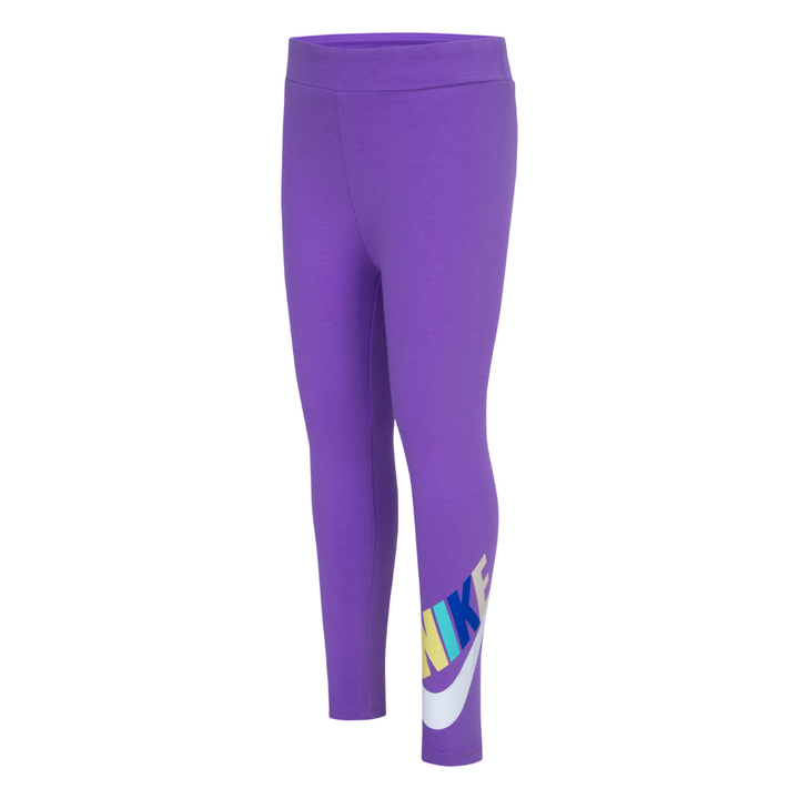 Nike Club High Rise Leggings Black Raspberry (Little Kids)