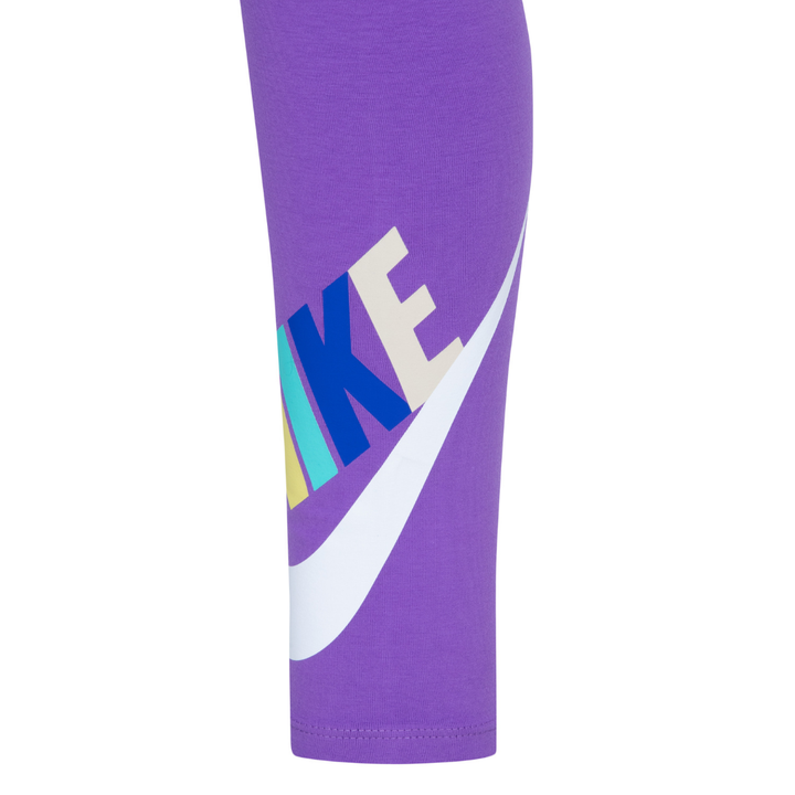Nike Club High Rise Leggings Black Raspberry (Little Kids)