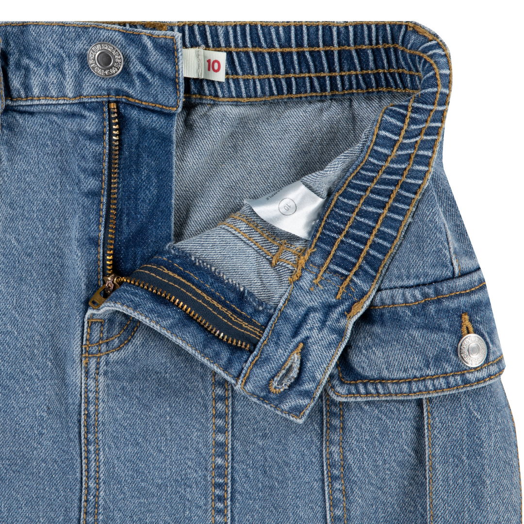 Levi's Cargo Jeans Skirt Gold Country (Little Kids)
