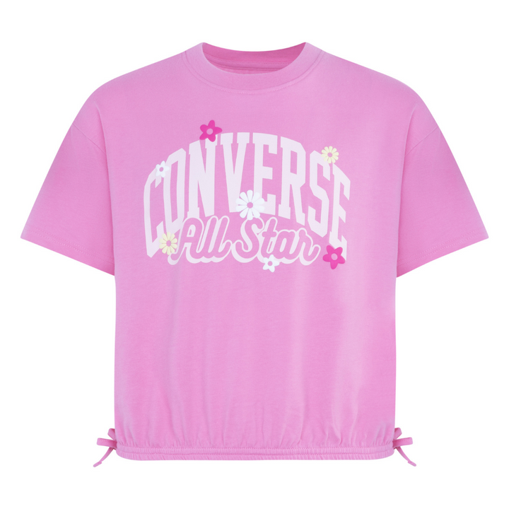 Converse Relaxed Graphic Tie Knit Tee Oops Pink (Big Kids)