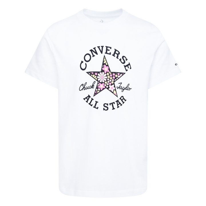 Converse Floral Dissected Printed Tee White (Big Kids)