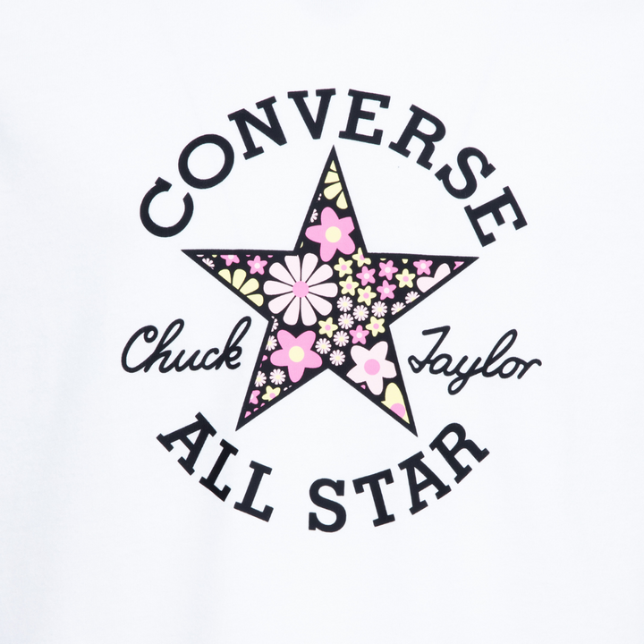 Converse Floral Dissected Printed Tee White (Big Kids)