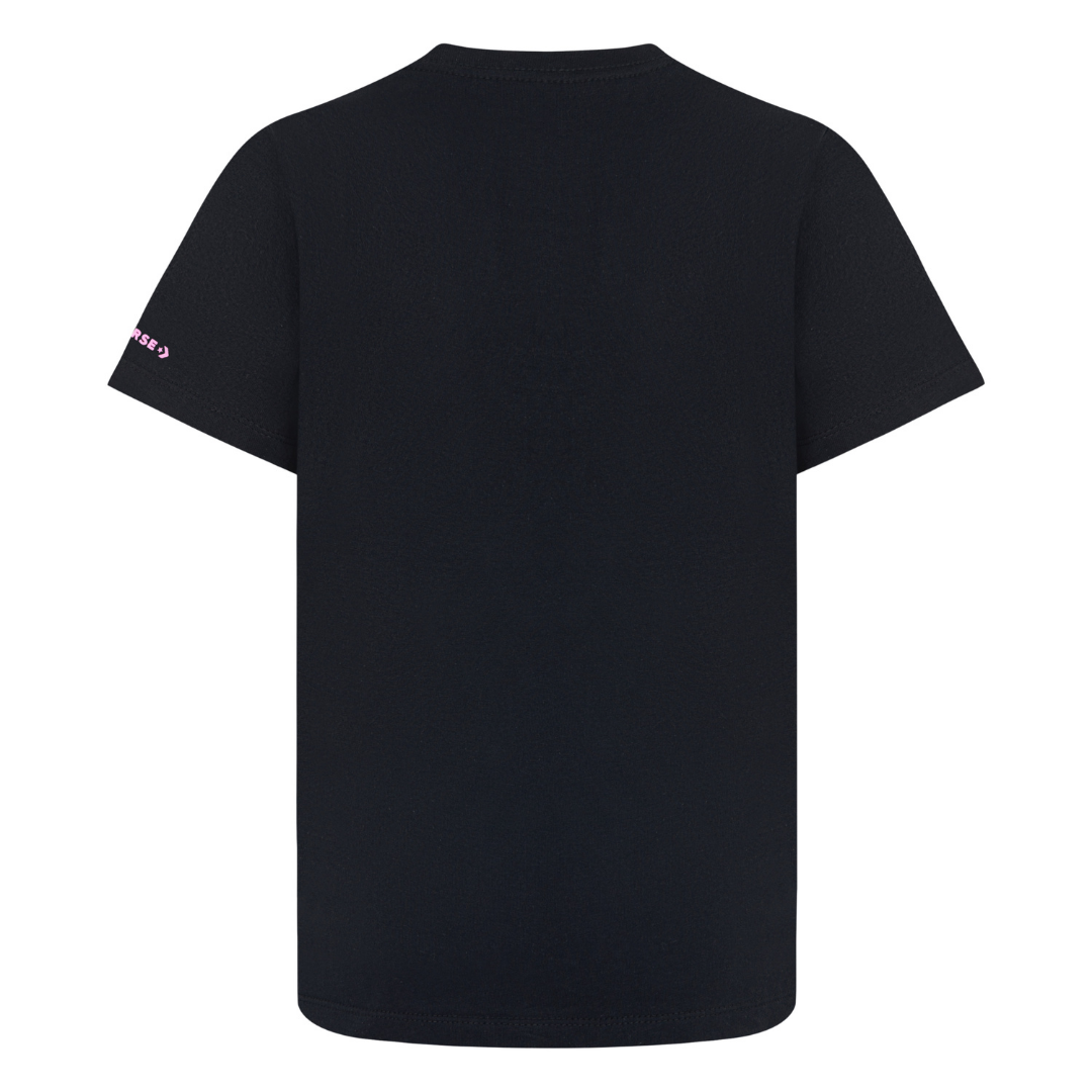 Converse Floral Sneaker Tee Black (Big Kids)