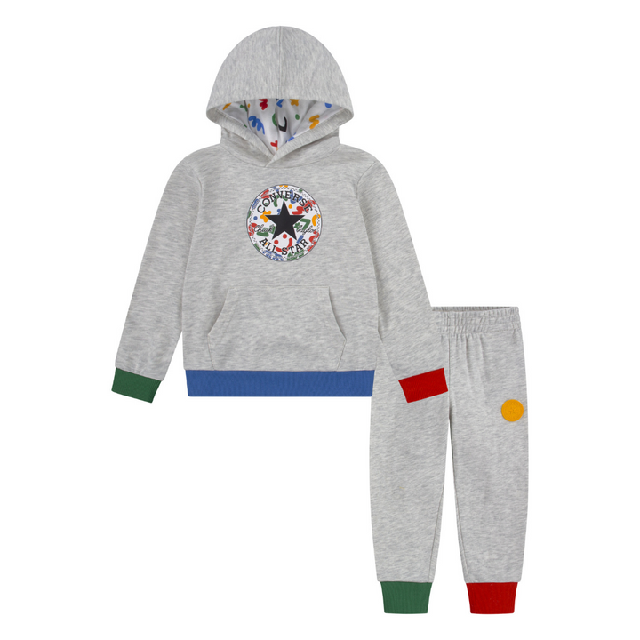 Converse Squiggle Hoodie Set Grey Heather (Toddler)
