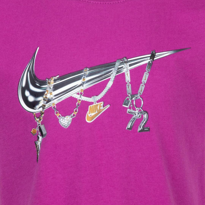 Nike Girls Shine Short Sleeve Tee Hot Fuchsia (Little Kids)