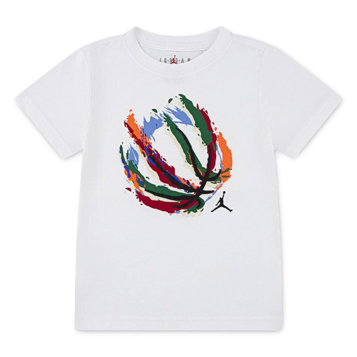 Jordan Boys Basketball Fire T-Shirt White (Little Kids)