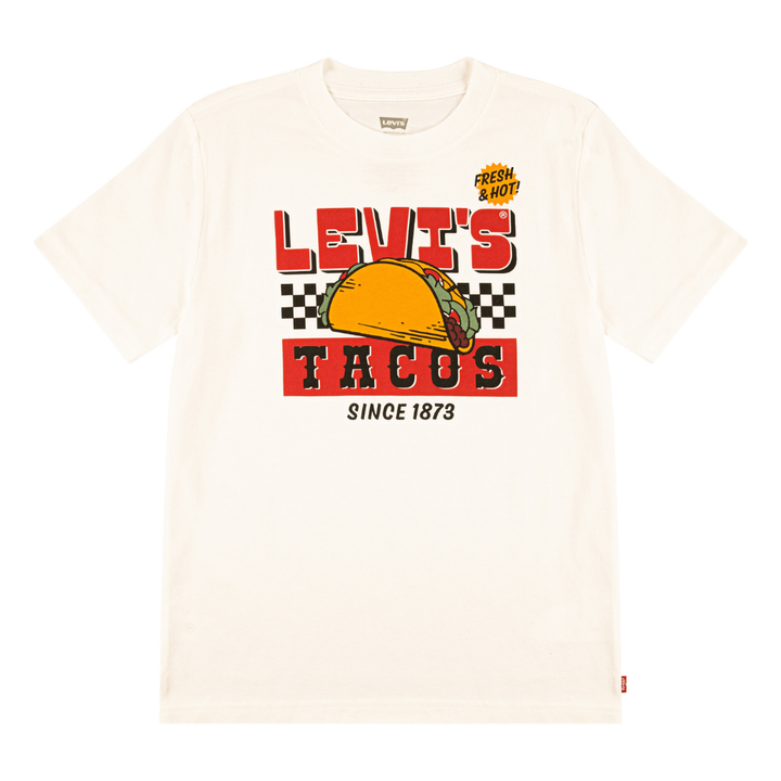 Levi's Fresh & Hot Tacos Tee Levi’s Egret (Big Kids)