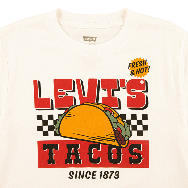Levi's Fresh & Hot Tacos Tee Levi’s Egret (Big Kids)