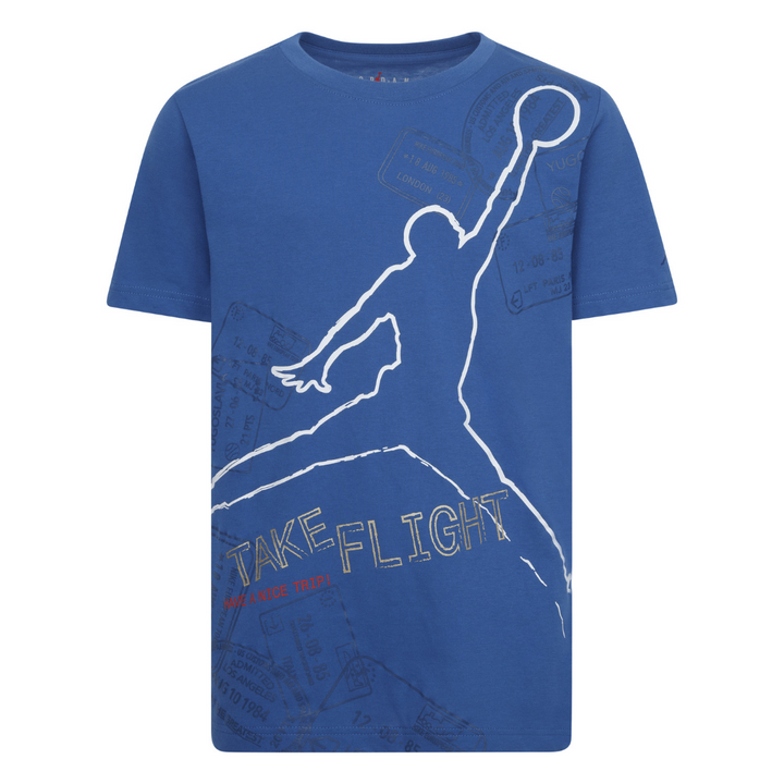 Jordan Jumpman Flight Stamp Tee Industrial Blue (Big Kids)