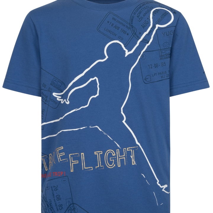 Jordan Jumpman Flight Stamp Tee Industrial Blue (Big Kids)