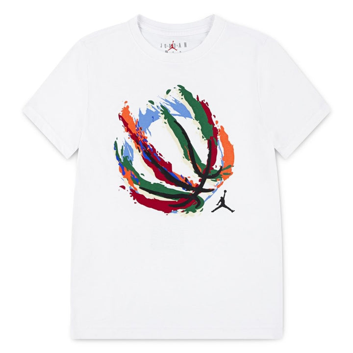 Jordan Boys Basketball Fire T-Shirt White (Big Kids)