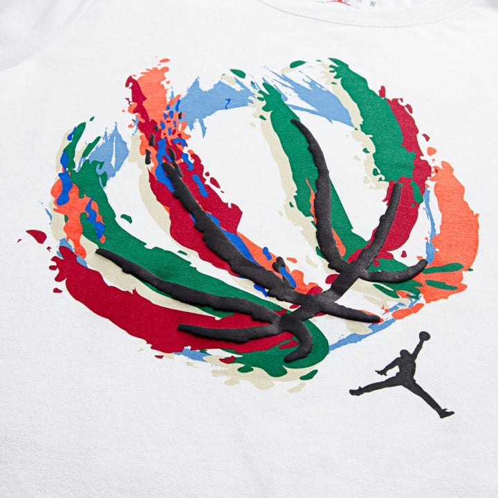 Jordan Boys Basketball Fire T-Shirt White (Big Kids)
