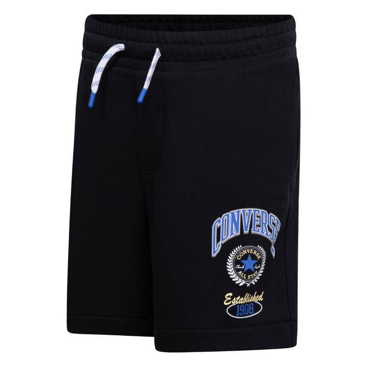 Converse Rec Club French Terry Shorts Black (Big Kids)