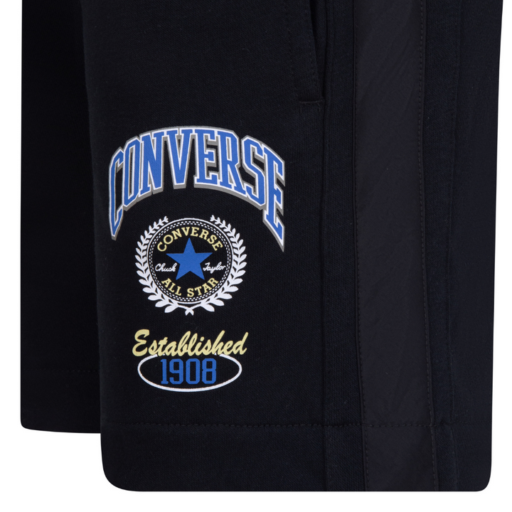 Converse Rec Club French Terry Shorts Black (Big Kids)