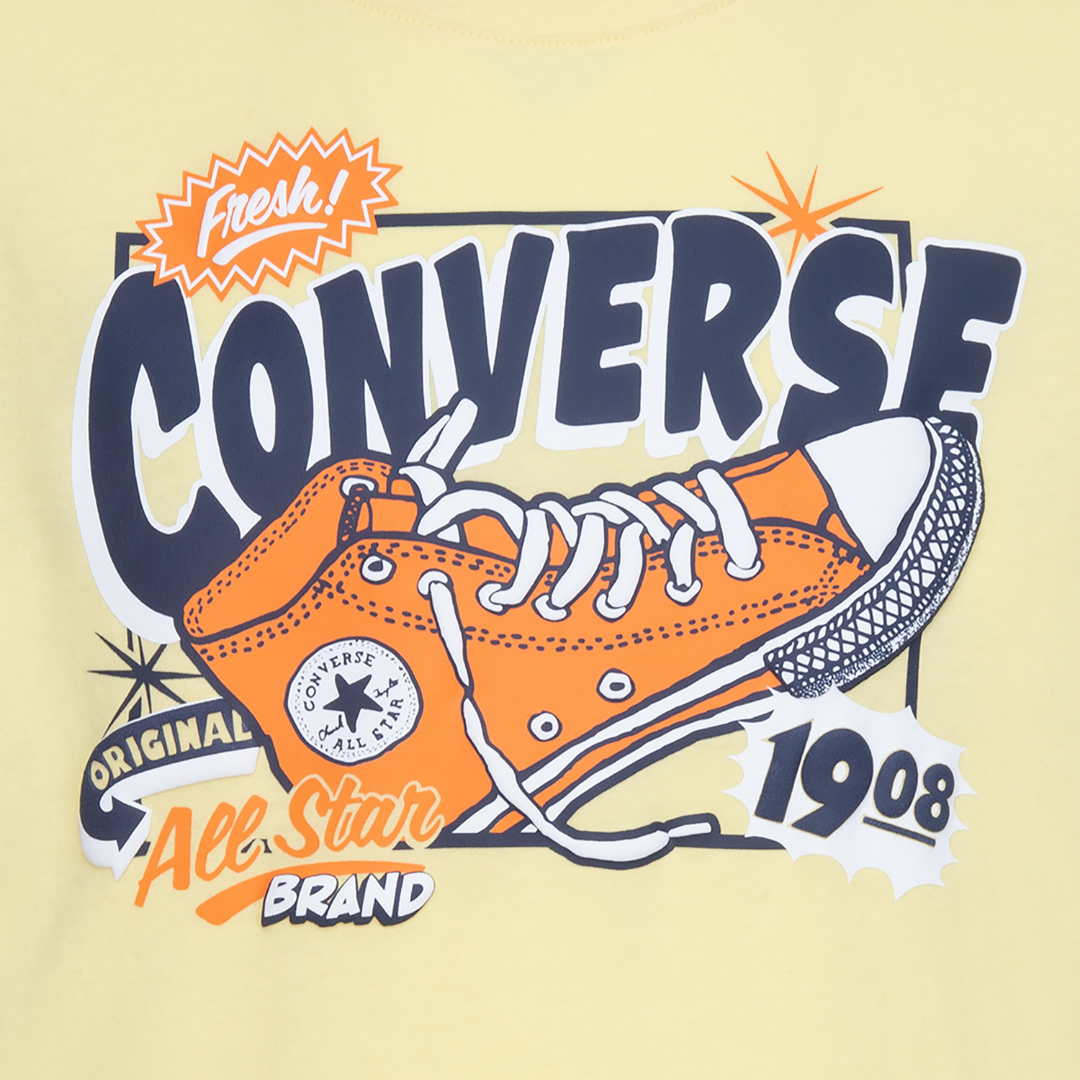 Converse Sun Fresh Sneaker Graphic Tee Like Butter (Big Kids)