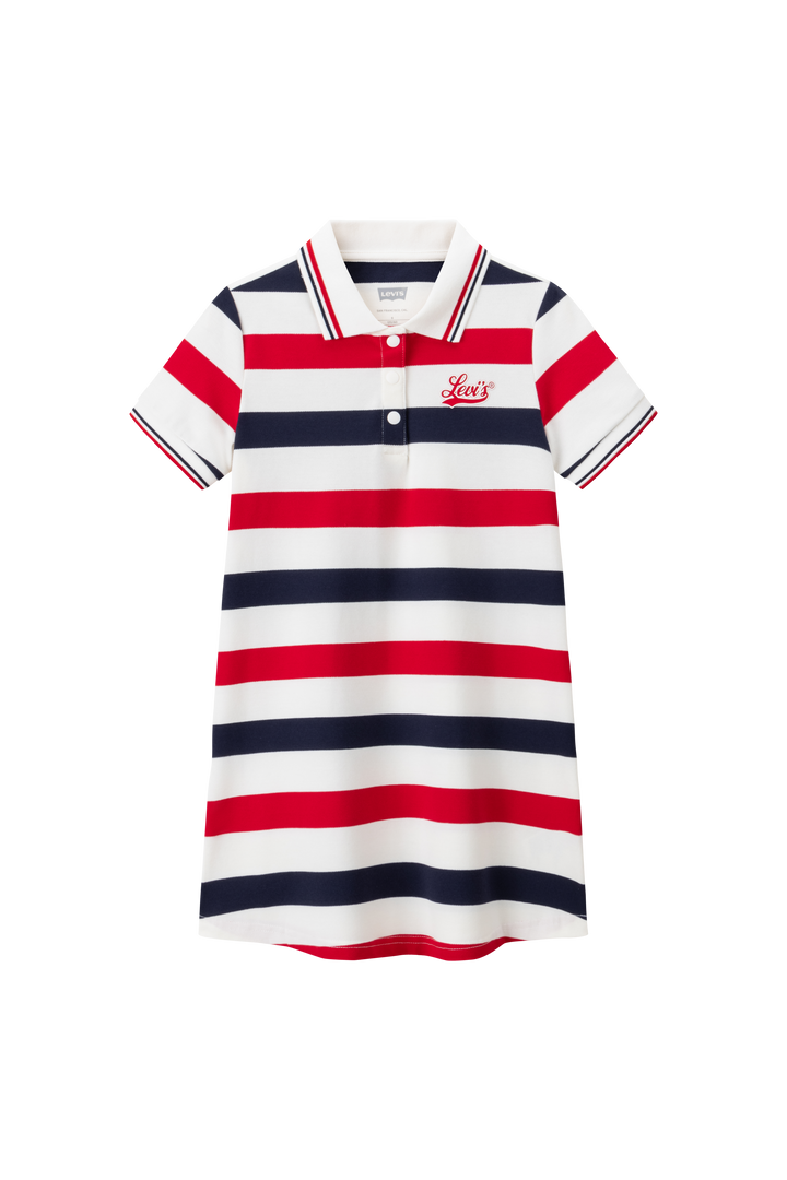 Levi's Girls Cool Feeling Pique Sugar Swizzle Polo Dress (Little Kids)