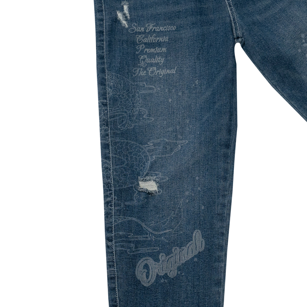 Levi's CNY Woven Denim Princess Blue (Big Kids)