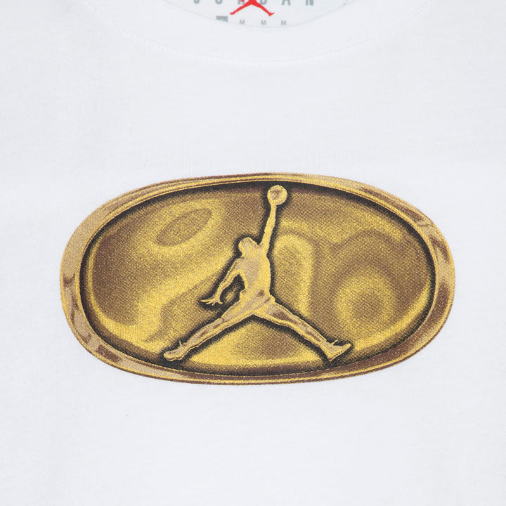 Jordan Girls 1st Baby Blue Short Sleeve Tee White (Little Kids)