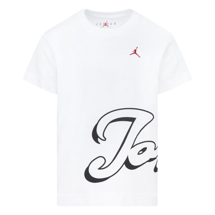 Jordan Girls Enchantment Script Short Sleeve Tee White (Little Kids)