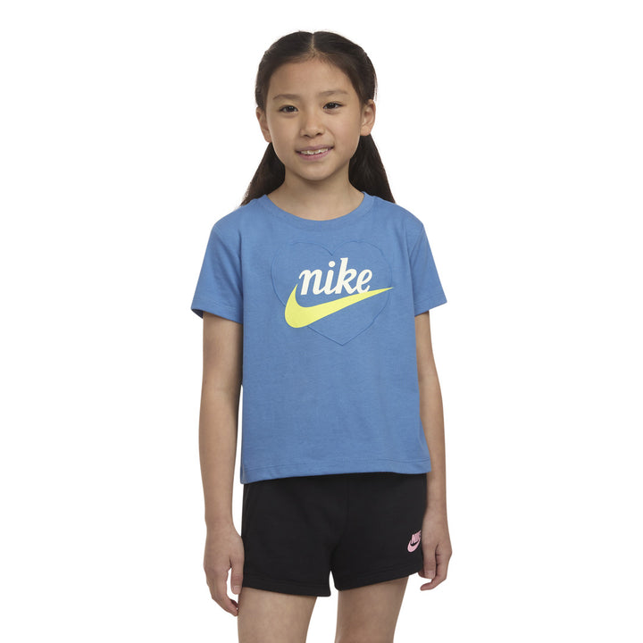 Nike Girls New Impressions Graphic Tee Aegean Storm (Little Kids)