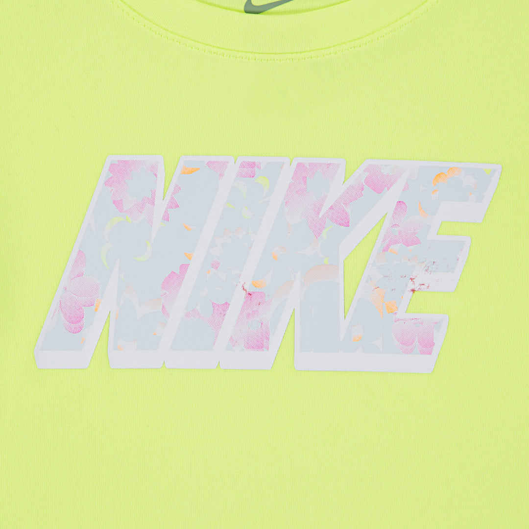 Nike Girls Flow-Ral Printed Tees & Shorts Set (Little Kids)