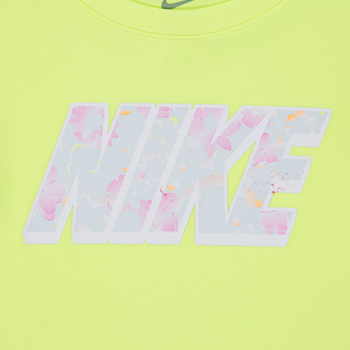 Nike Girls Flow-Ral Printed Tees & Shorts Set (Little Kids)