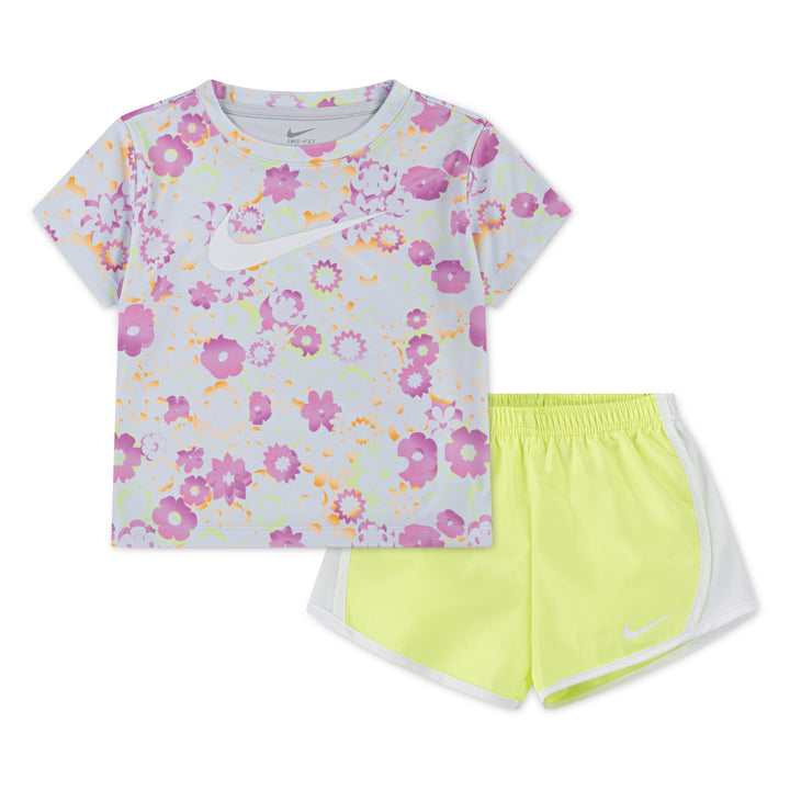 Nike Girls Flow-Ral 2-Piece Colorblocked Tempo Set (Little Kids)