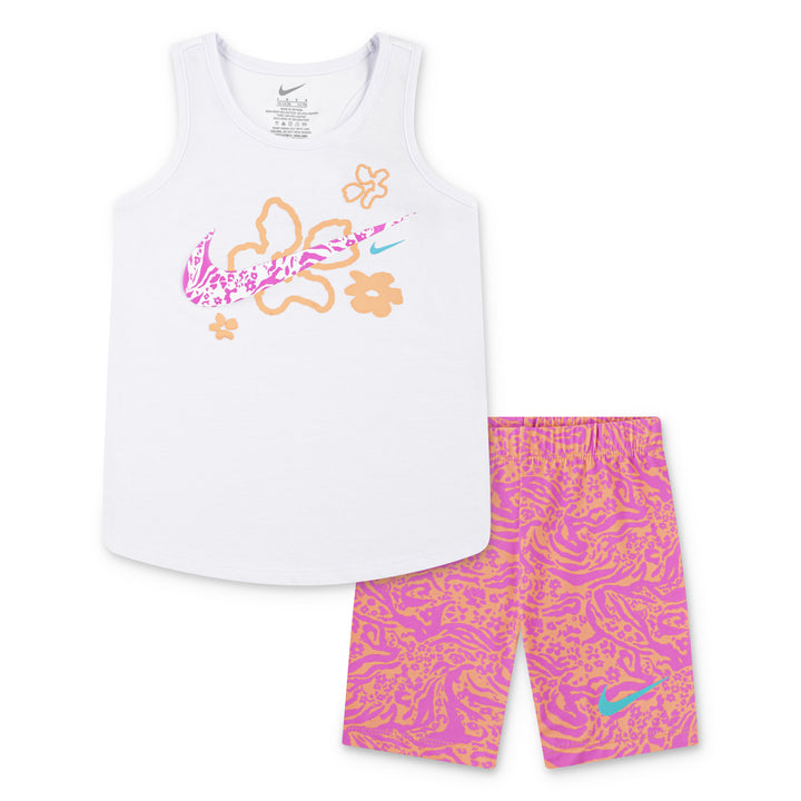 Nike Wild Flower AOP Bike Short (Little Kids)