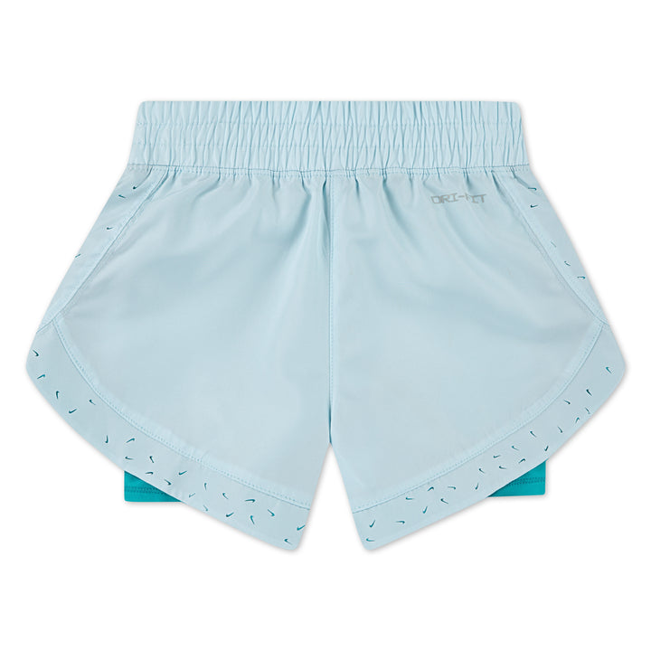 Nike Girls Sunny Swoosh 2-Fer Short Glacier Blue (Little Kids)