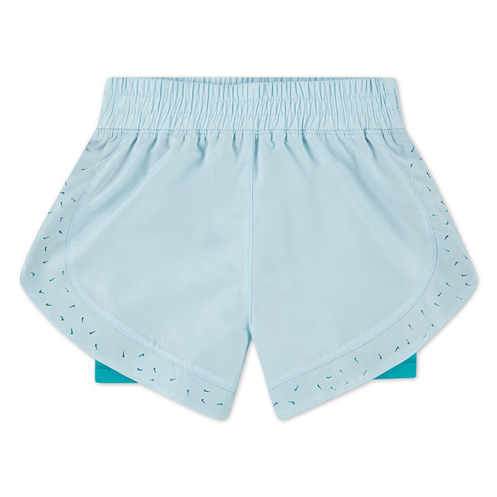 Nike Girls Sunny Swoosh 2-Fer Short Glacier Blue (Little Kids)