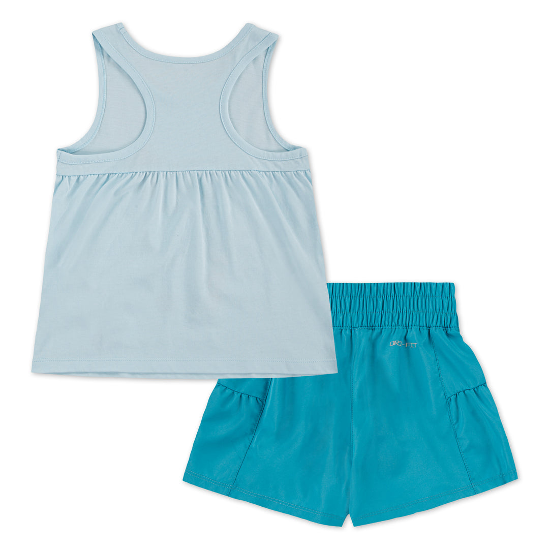 Nike Girls Sunny Swoosh Tank Shorts Dust Cactus (Little Kids)