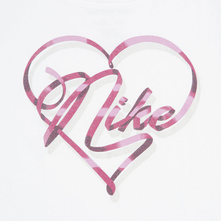 Nike Girls Swoosh On Pointe Graphic Short Sleeve T-Shirt White (Little Kids)