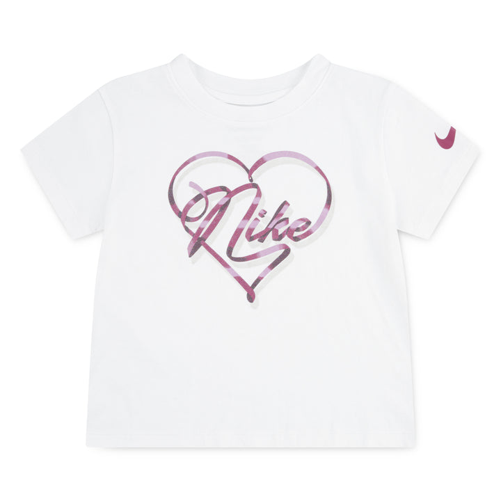 Nike Girls Swoosh On Pointe Graphic Short Sleeve T-Shirt White (Little Kids)