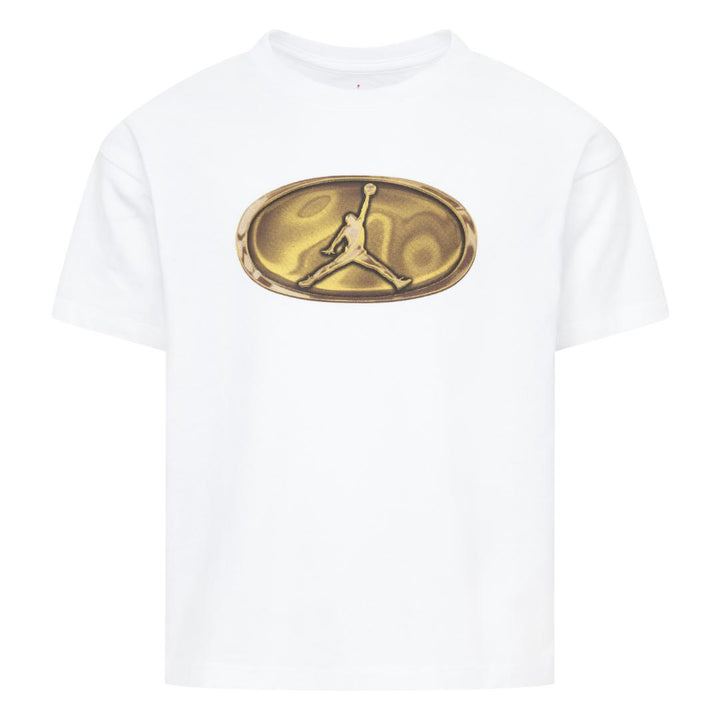 Jordan Girls 1st Baby Blue Short Sleeve Tee White (Big Kids)