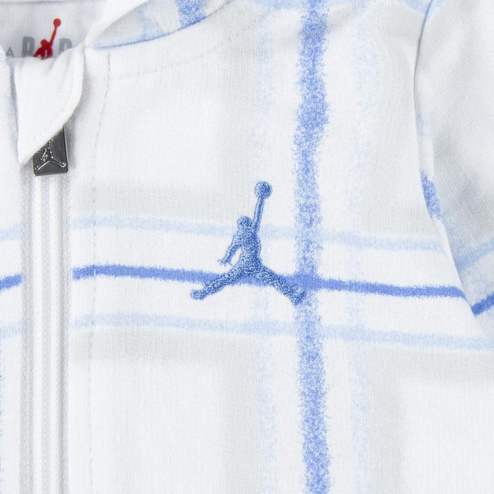 Jordan Brooklyn Essentials Holiday Hooded Coverall White (Newborn)