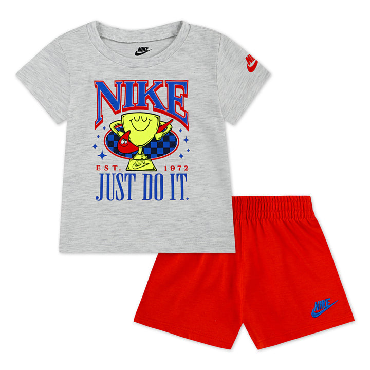Nike Boys Sportswear AYG Jersey Shorts Set Picante Red (Infant)