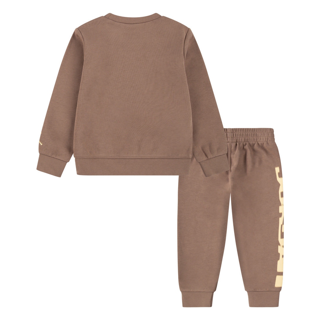 Jordan Flight MVP Sweat Shirt and Pants Brown (Toddler)