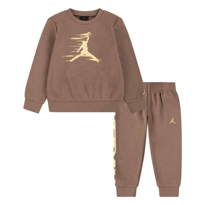 Jordan Flight MVP Sweat Shirt and Pants Brown (Toddler)