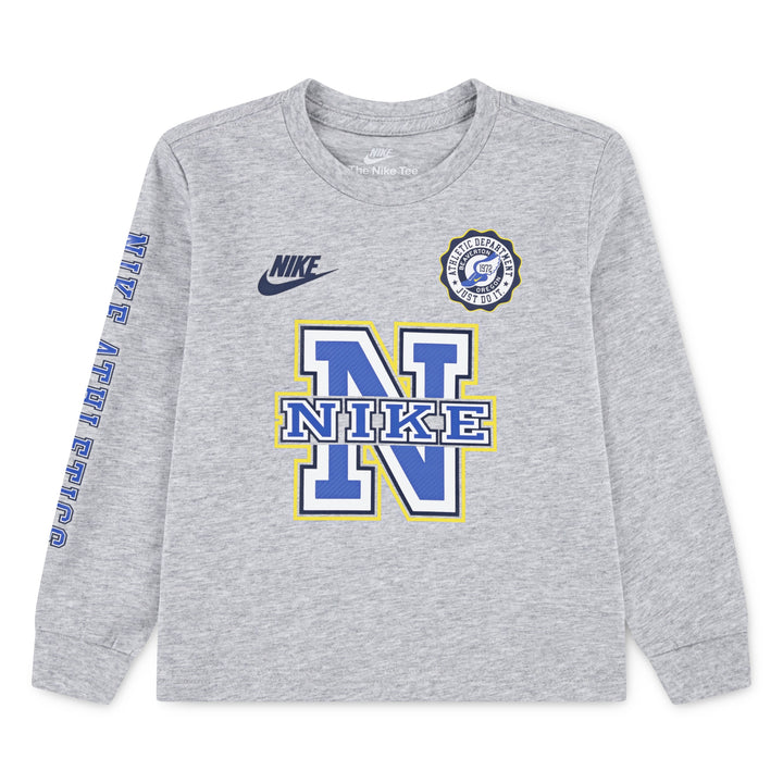 Nike Boys Athletics Long Sleeve T-Shirt Light Smoke Gray Heather (Toddlers)