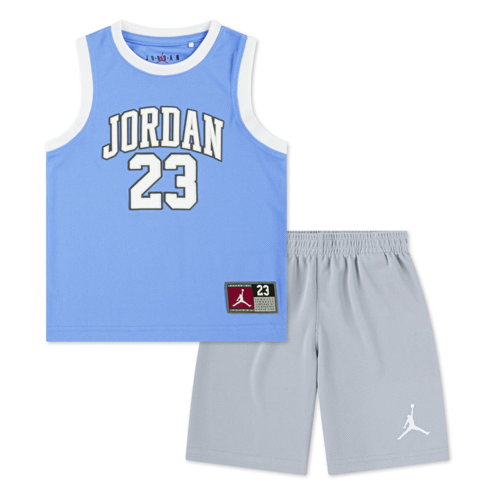 Jordan 23 Jersey Set Wolf Gray (Little Kids)