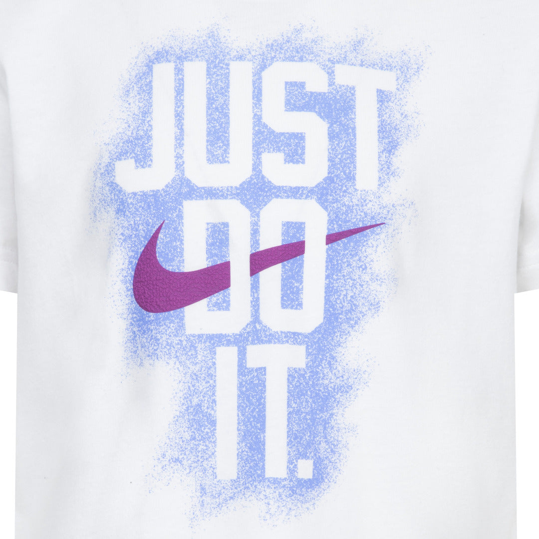 Nike Boys Powder Play Short Sleeve Tee White (Little Kids)