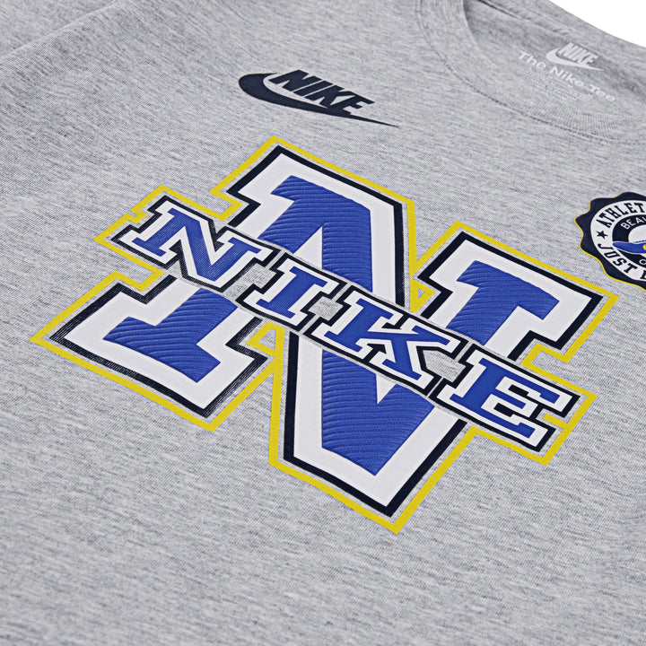 Nike Boys Athletics Long Sleeve T-Shirt Light Smoke Gray Heather (Little Kids)