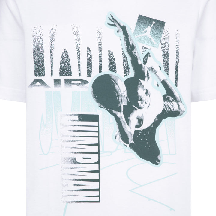 Jordan AJ Court Fade Short Sleeve Tee White (Big Kids)
