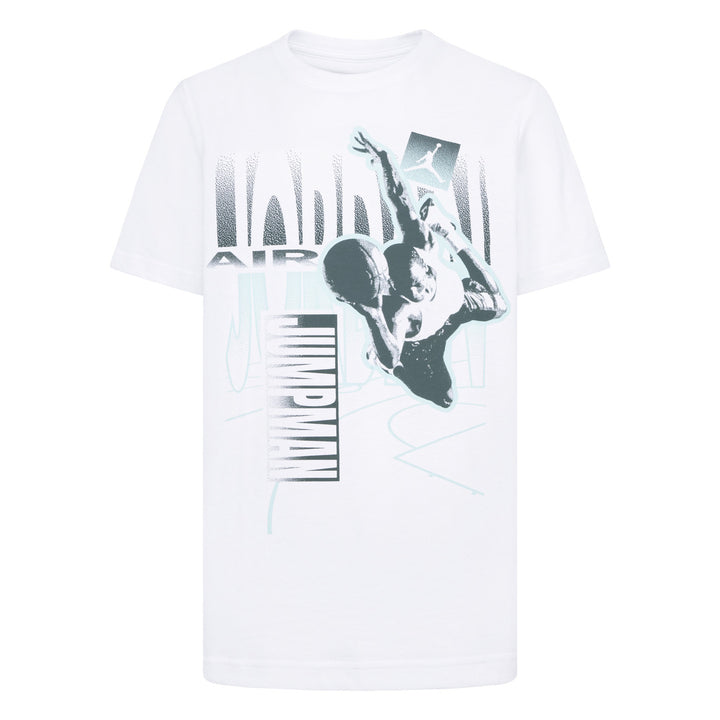 Jordan AJ Court Fade Short Sleeve Tee White (Big Kids)