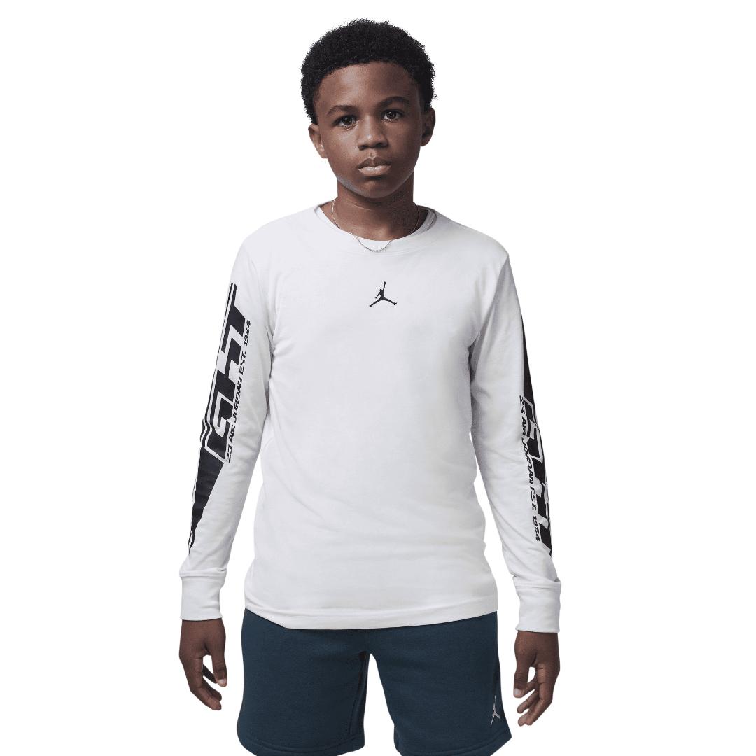 Jordan Boys MVP Flight Long Sleeve Tee Sail (Big Kids)